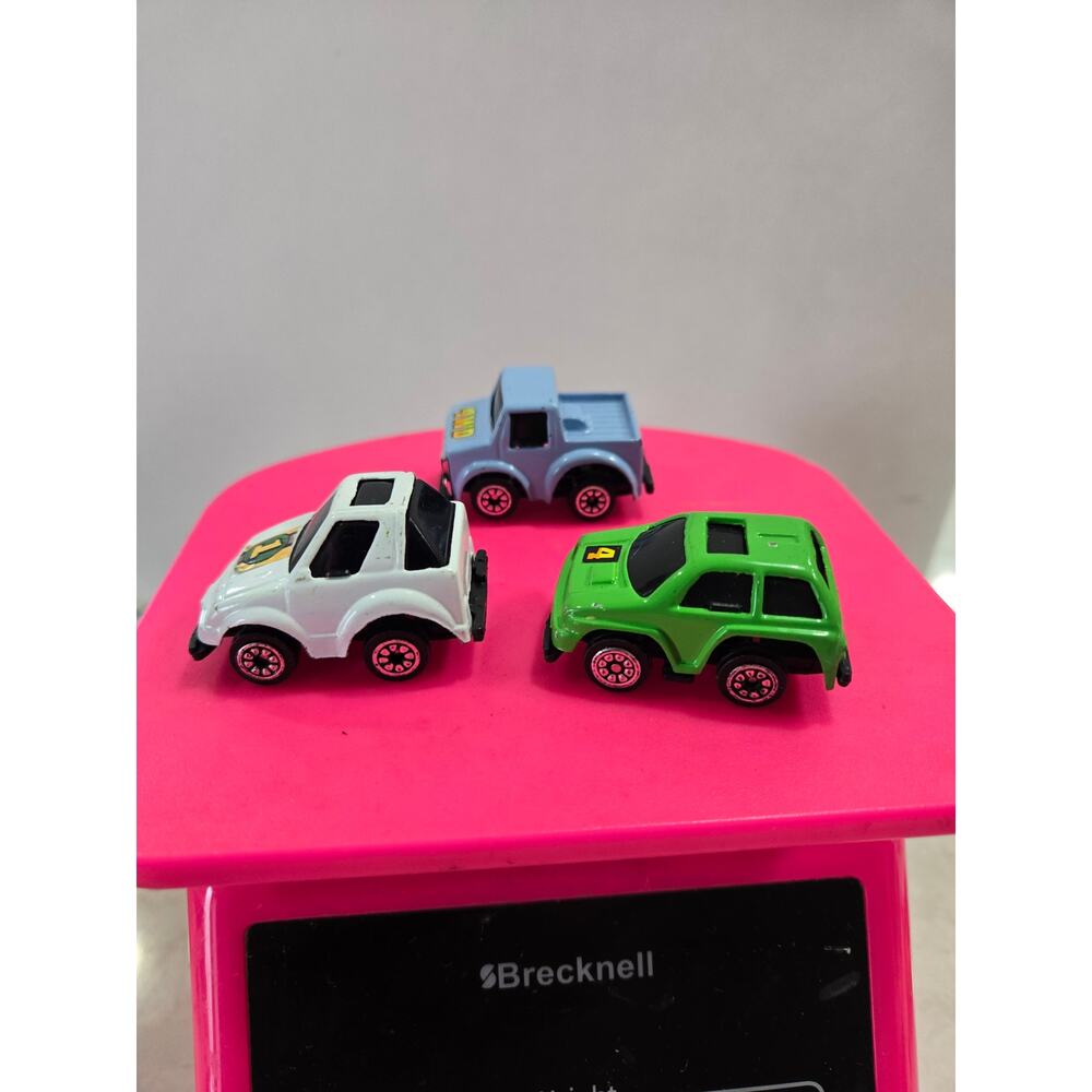 3 MiniCars Diecast Vehicles Toys Junk Drawer Find Metal Free Wheeling